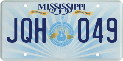 MS license plate JQH049