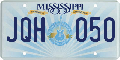 MS license plate JQH050