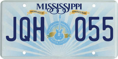 MS license plate JQH055