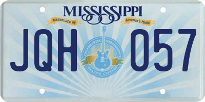 MS license plate JQH057