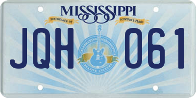 MS license plate JQH061