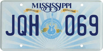 MS license plate JQH069