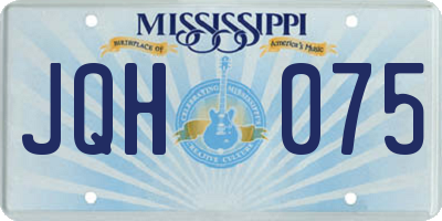 MS license plate JQH075