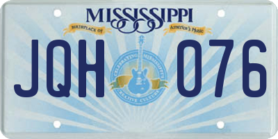 MS license plate JQH076