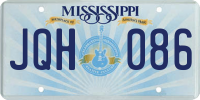 MS license plate JQH086