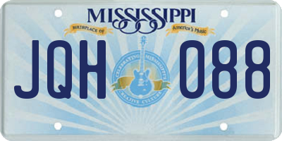 MS license plate JQH088