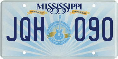MS license plate JQH090