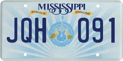 MS license plate JQH091