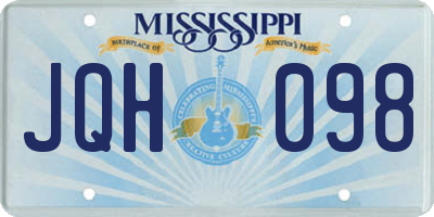 MS license plate JQH098