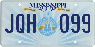 MS license plate JQH099