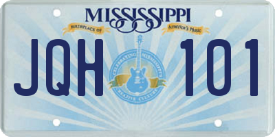 MS license plate JQH101
