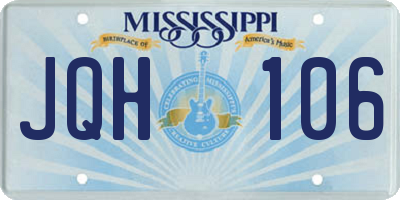 MS license plate JQH106
