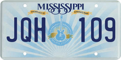 MS license plate JQH109