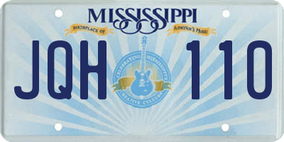 MS license plate JQH110
