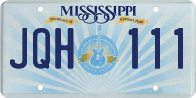MS license plate JQH111