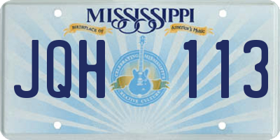 MS license plate JQH113