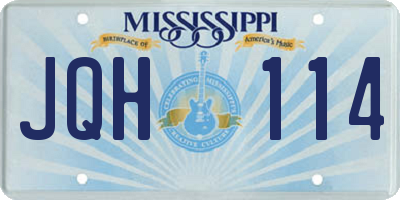 MS license plate JQH114