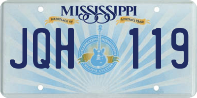 MS license plate JQH119