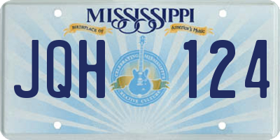 MS license plate JQH124