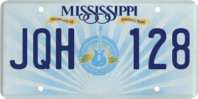 MS license plate JQH128