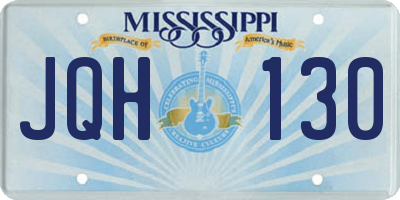MS license plate JQH130