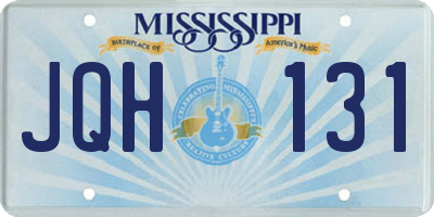 MS license plate JQH131