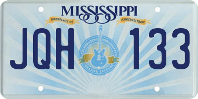 MS license plate JQH133