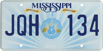 MS license plate JQH134