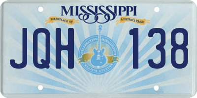 MS license plate JQH138