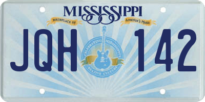 MS license plate JQH142