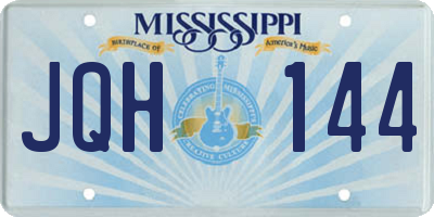 MS license plate JQH144