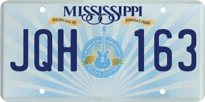 MS license plate JQH163