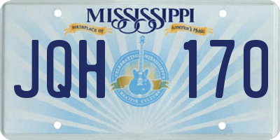 MS license plate JQH170