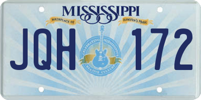 MS license plate JQH172