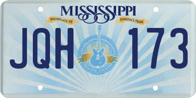 MS license plate JQH173