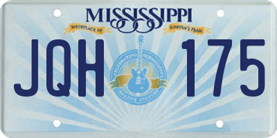 MS license plate JQH175