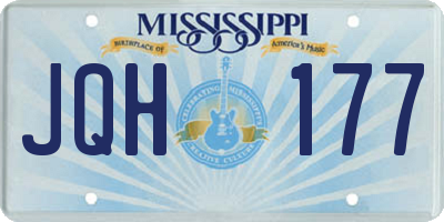 MS license plate JQH177