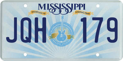 MS license plate JQH179