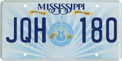 MS license plate JQH180