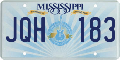 MS license plate JQH183