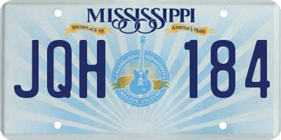 MS license plate JQH184