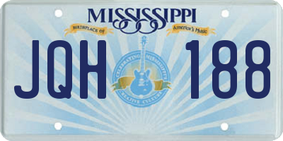 MS license plate JQH188