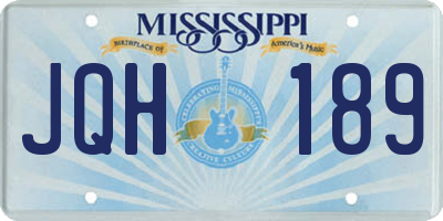 MS license plate JQH189