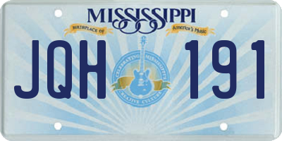MS license plate JQH191