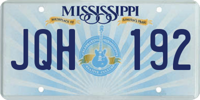 MS license plate JQH192