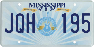 MS license plate JQH195