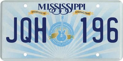 MS license plate JQH196