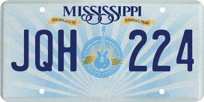 MS license plate JQH224
