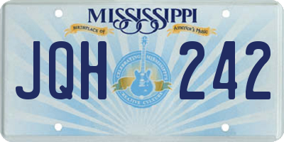 MS license plate JQH242
