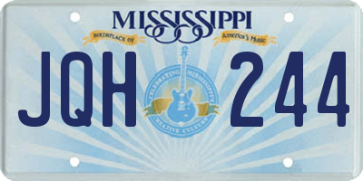 MS license plate JQH244
